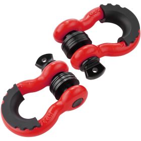 VEVOR 3/4" D-Ring Shackle, 2 Pack Alloy Steel Shackles 62832 lbs (28.5 Ton) Break Strength with 7/8" Screw Pin, Isolators & Washers