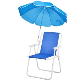 Folding Beach Chair with Umbrella for Adults, Lightweight Porable Camping Chair with 265lbs Capacity for Travel Picnic Concert & Outdoor Activiti