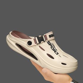 A Pair of Men's New Clogs, Summer New Wear-Resistant Non-Slip Sports Beach Shoes for Outer Wear, Driving Soft Soles, Comfortable Men's Shoes (Shoe Size: 38-39, Color: 5561 Gitise)