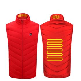 Heated Vest Washable Usb Charging Electric (Color: 2zone red, size: L)