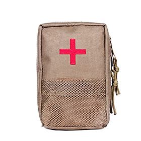 Tactical Utility Bag Medical Pouch for Outdoor Hiking Camping Travel (Color: Coyote)