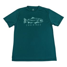 Fish Quick Dry Tee (Color: Pacific, size: large)