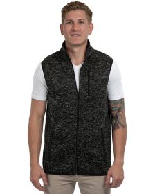 Burnside B3910 Men's Sweater Knit Vest (Color: HEATHER BLACK, size: S)