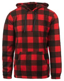 Burnside B3500 Unisex Pullover Hooded Polar Fleece (Color: RED/ BLACK, size: S)