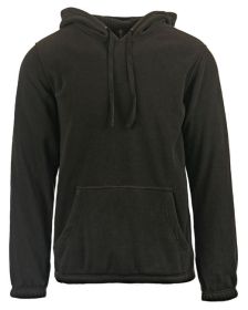 Burnside B3500 Unisex Pullover Hooded Polar Fleece (Color: Black, size: XL)