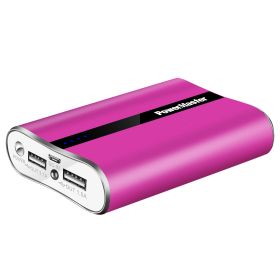 PowerMaster 12000mAh Portable Charger with Dual USB Ports 3.1A Output Power Bank Ultra-Compact External Battery Pack Fast Charging for IOS Phone (Color: Pink, size: One size)