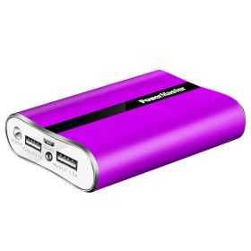PowerMaster 12000mAh Portable Charger with Dual USB Ports 3.1A Output Power Bank Ultra-Compact External Battery Pack Fast Charging for IOS Phone (Color: Purple, size: One size)