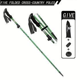 "The Ultimate Trekking Poles - Adjustable Length, Non-Slip Grip - Perfect Gift for Adventure Enthusiasts" (Color: Green)