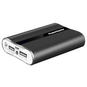 PowerMaster 12000mAh Portable Charger with Dual USB Ports 3.1A Output Power Bank Ultra-Compact External Battery Pack Fast Charging for IOS Phone (Color: Black, size: One size)